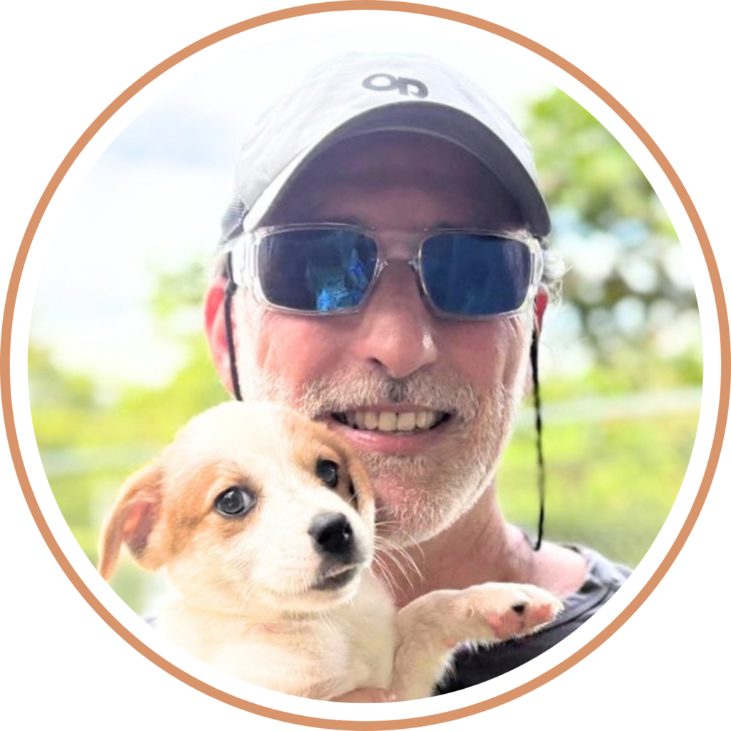 Fundraiser Jason with puppy